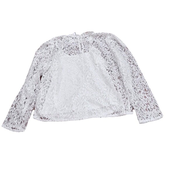 Koko + Mason Women's Long Sleeve Lace Top Large Chic Modern Whimsy Revival NEW - Picture 7 of 7
